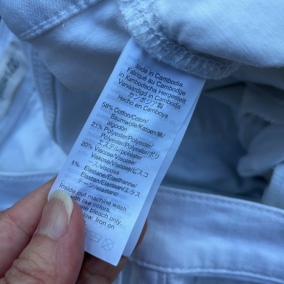 Madewell 9” mid rise skinny distressed white Jeans size 31 - Picture 4 of 6